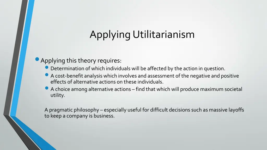 applying utilitarianism