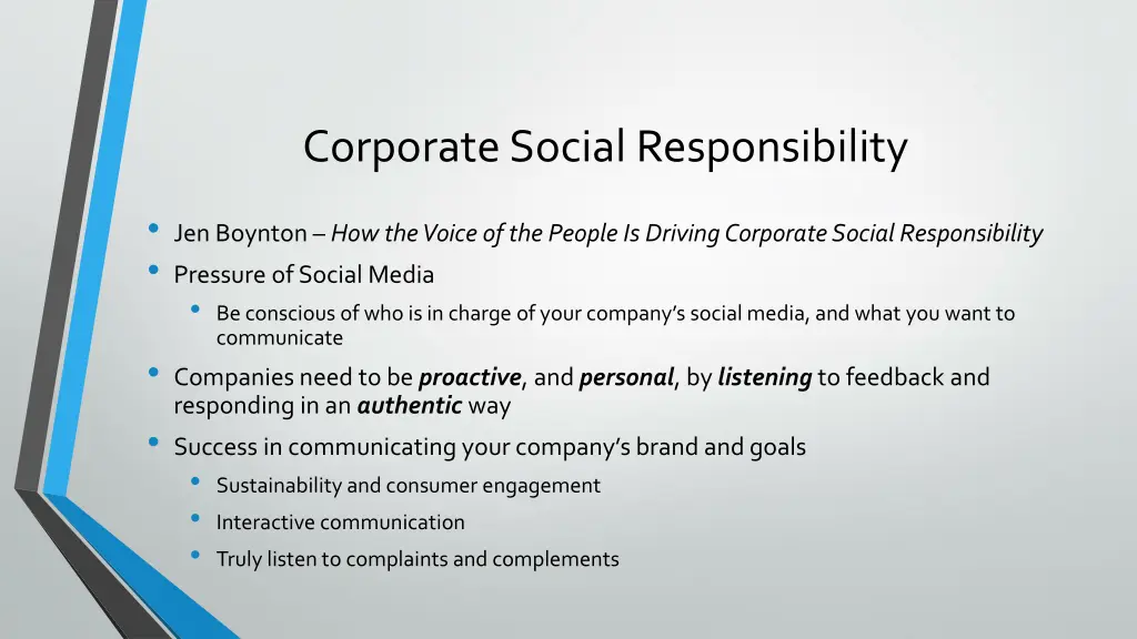 corporate social responsibility