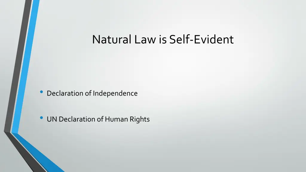 natural law is self evident