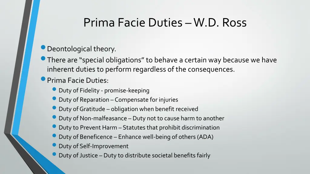 prima facie duties w d ross
