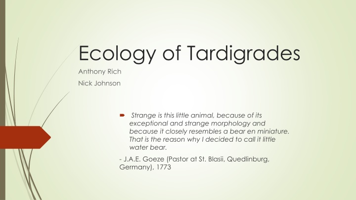 ecology of tardigrades anthony rich