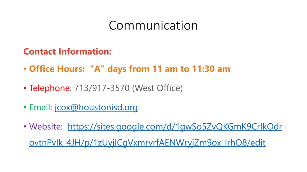 communication