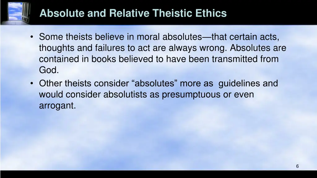 absolute and relative theistic ethics