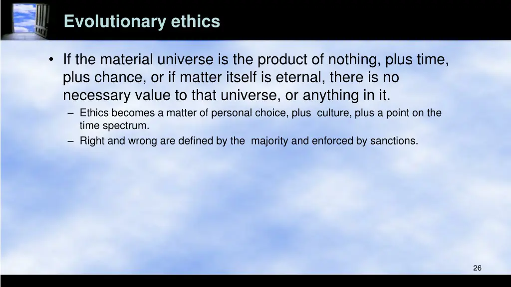 evolutionary ethics