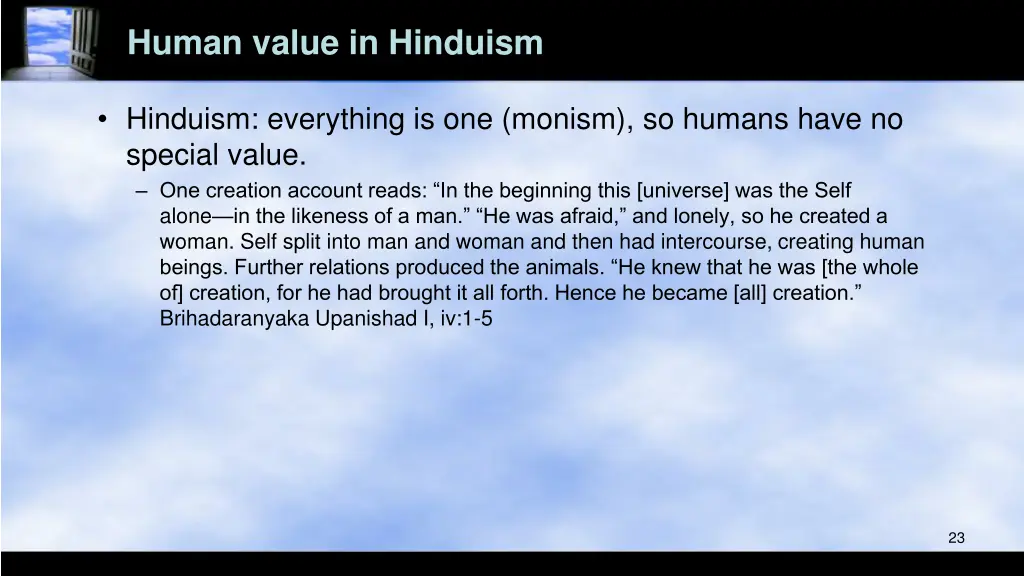human value in hinduism