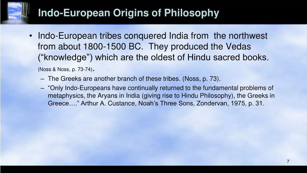 indo european origins of philosophy