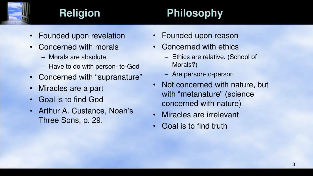 religion philosophy