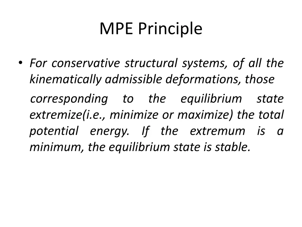 mpe principle