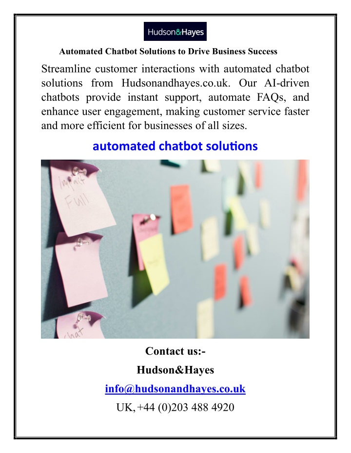 automated chatbot solutions to drive business
