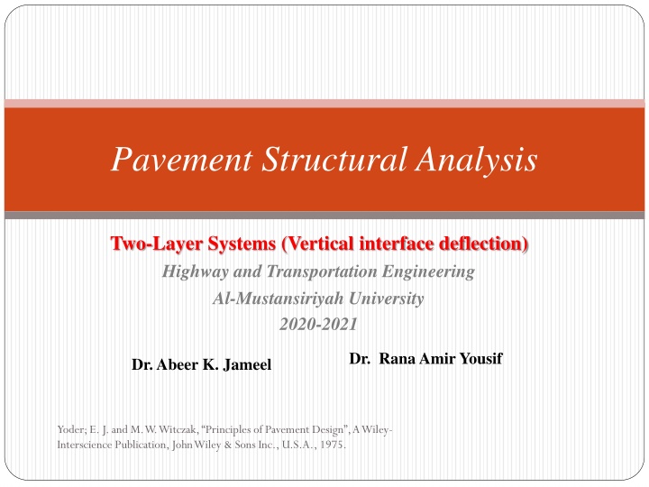 pavement structural analysis
