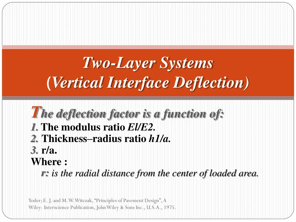 two layer systems vertical interface deflection 1