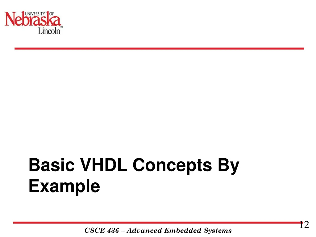 basic vhdl concepts by example