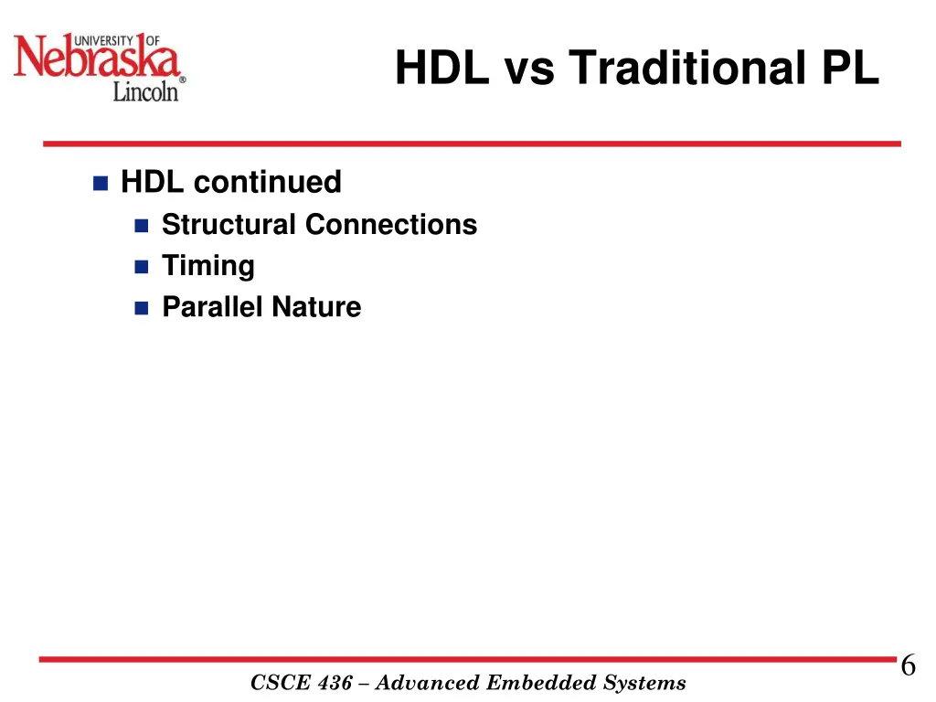 hdl vs traditional pl 1