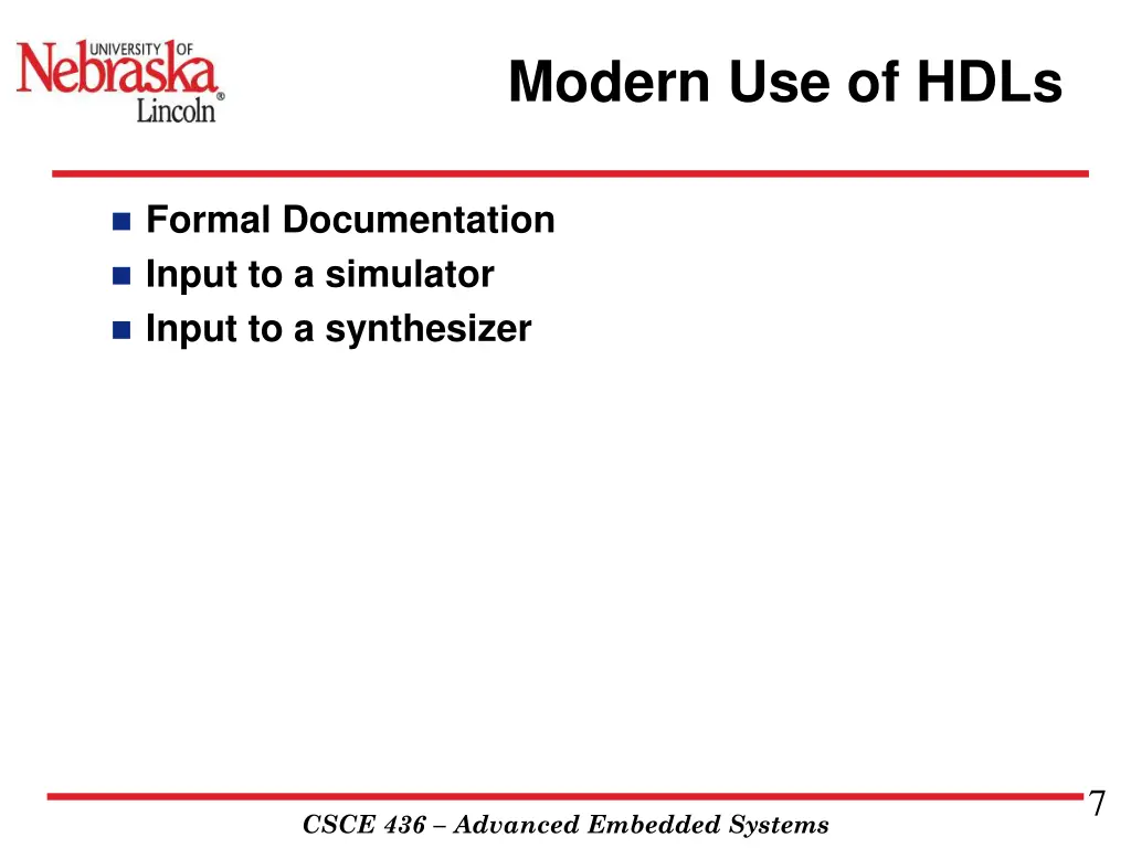 modern use of hdls