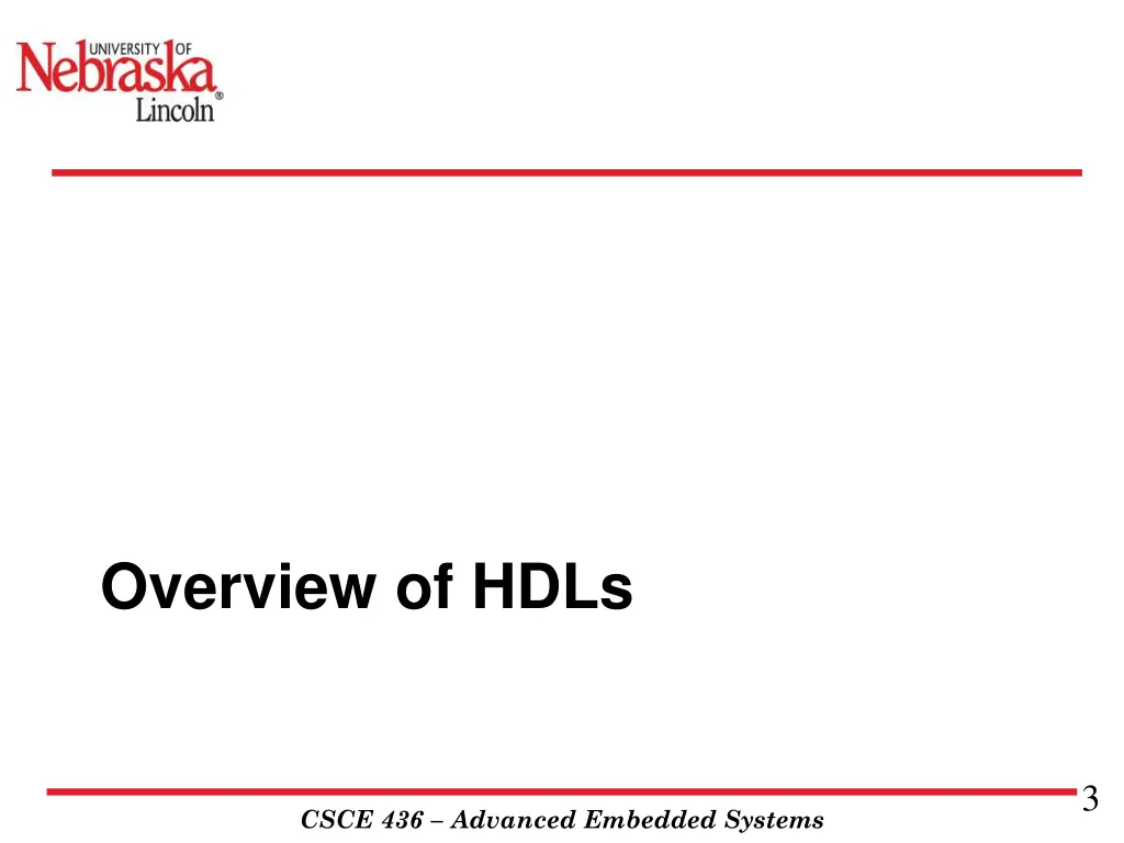 overview of hdls