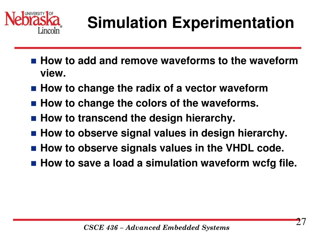 simulation experimentation