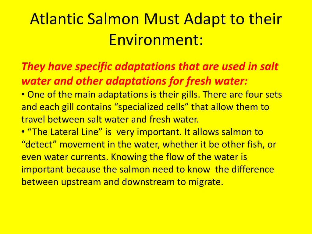 atlantic salmon must adapt to their environment