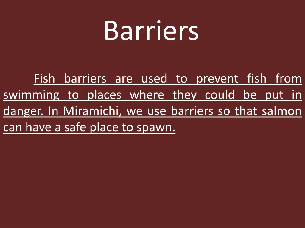 barriers