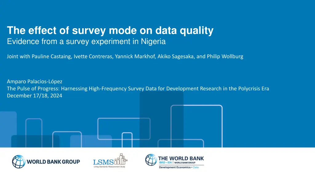 the effect of survey mode on data quality 1