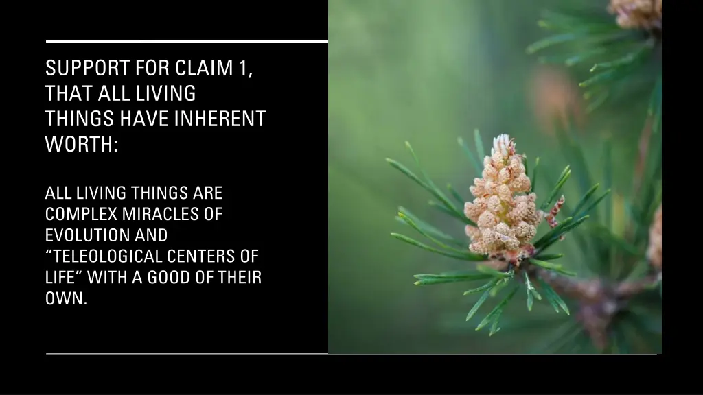support for claim 1 that all living things have