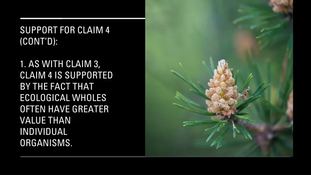 support for claim 4 cont d