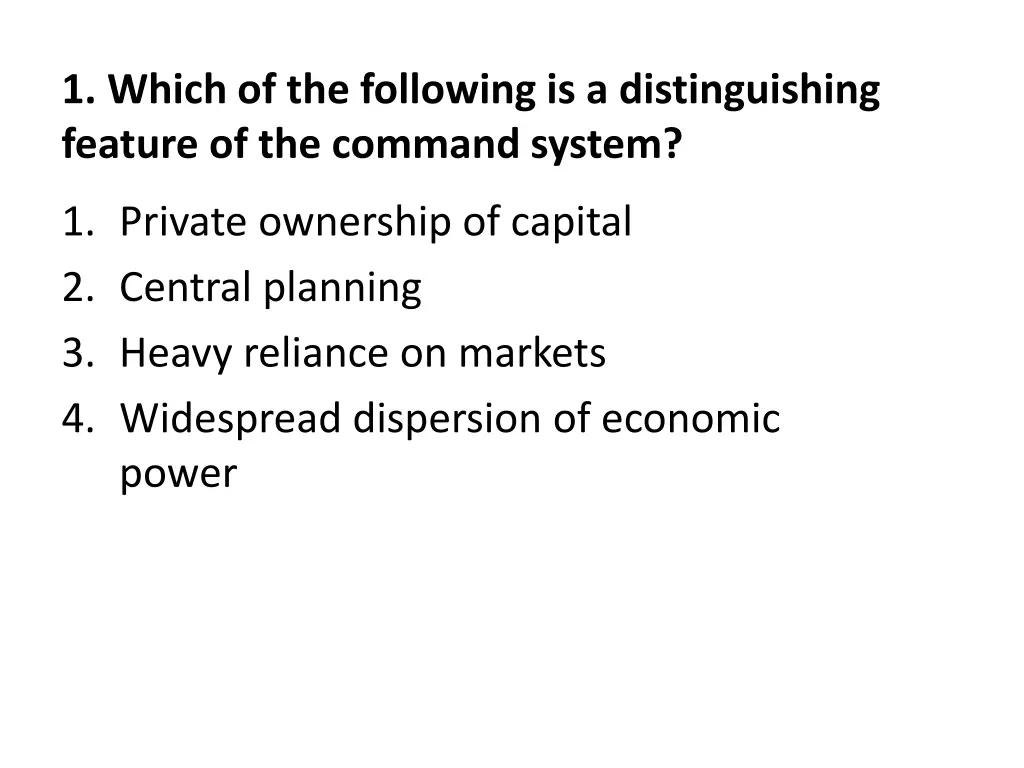 1 which of the following is a distinguishing