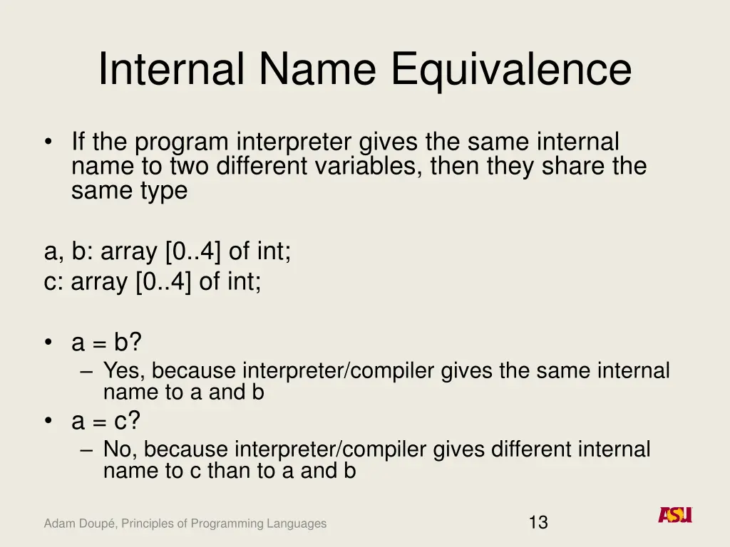 internal name equivalence