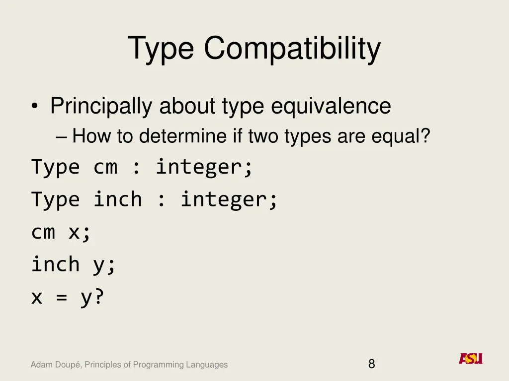 type compatibility 1