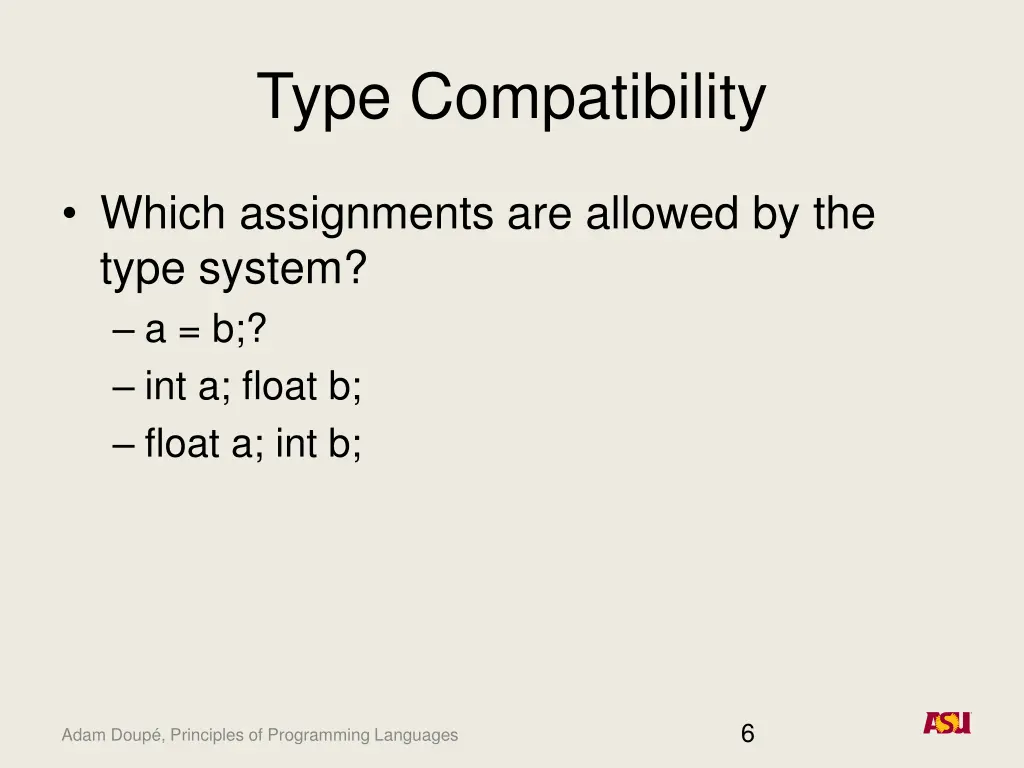 type compatibility
