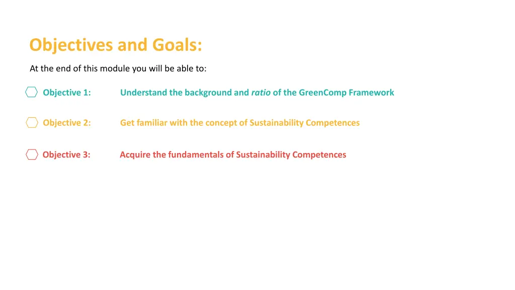 objectives and goals