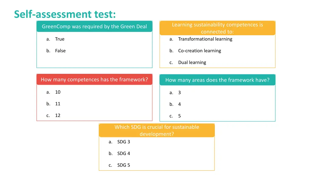 self assessment test