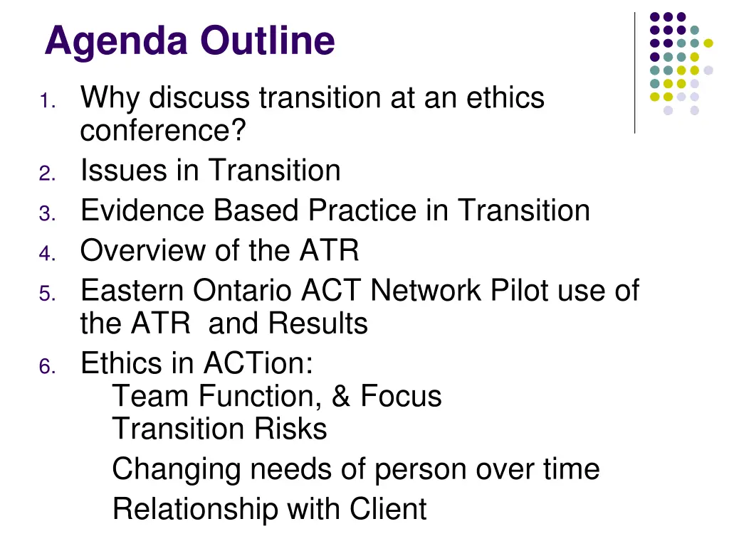 agenda outline