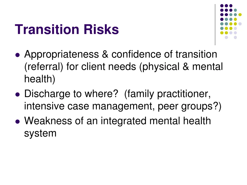 transition risks