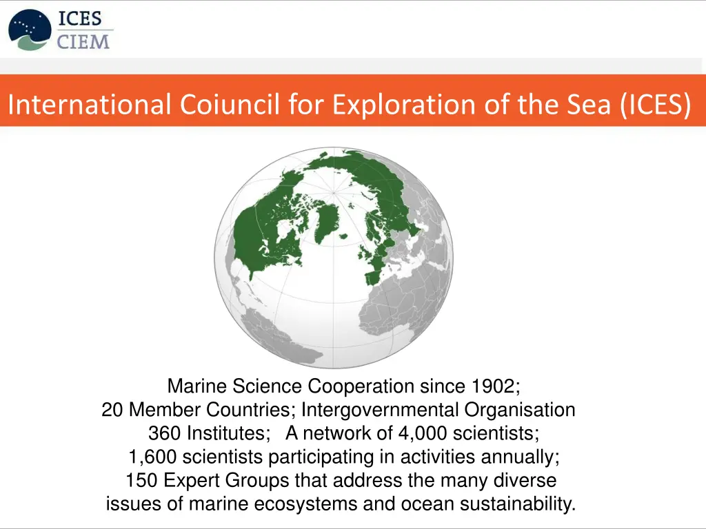 international coiuncil for exploration