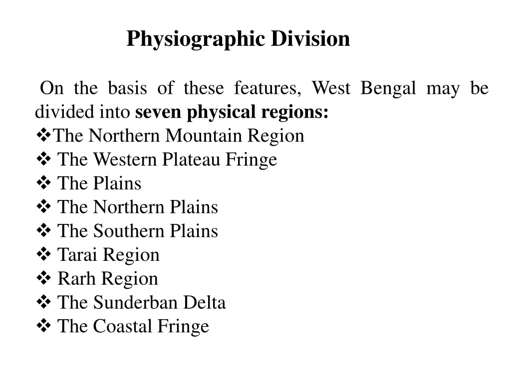 physiographic division