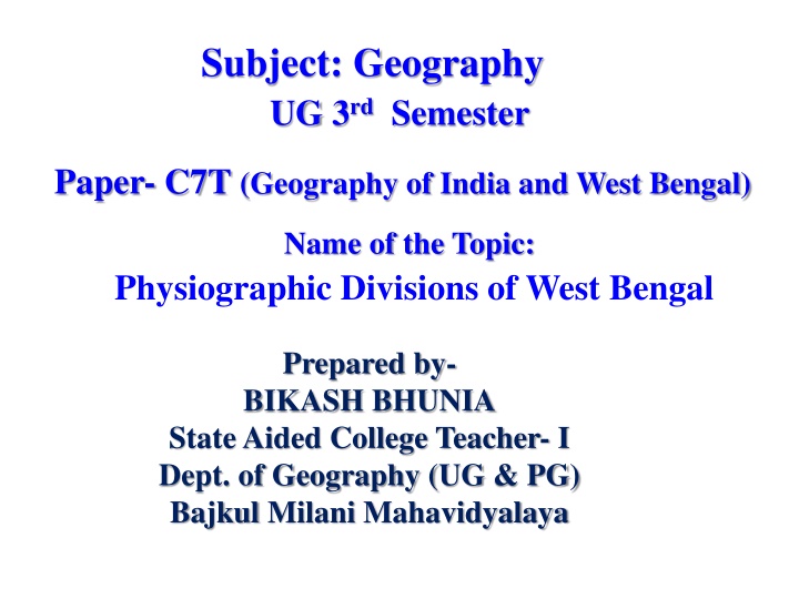 subject geography