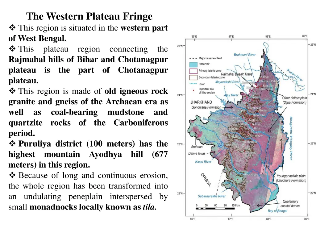 the western plateau fringe this region
