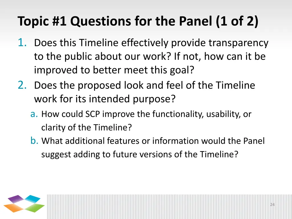 topic 1 questions for the panel 1 of 2