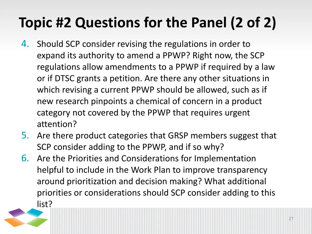 topic 2 questions for the panel 2 of 2