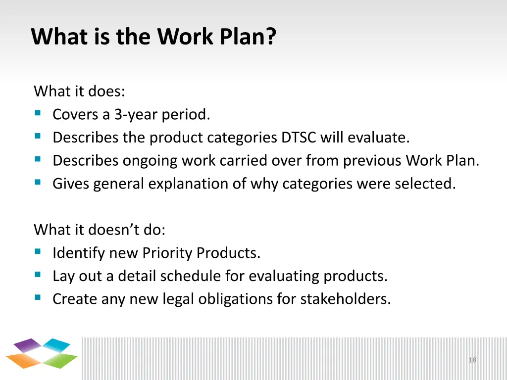 what is the work plan