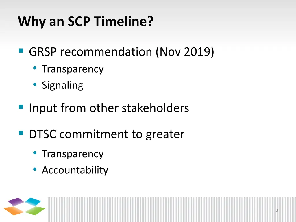 why an scp timeline