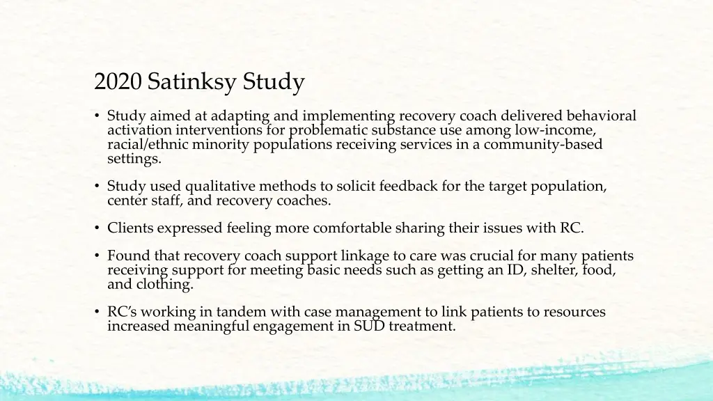 2020 satinksy study