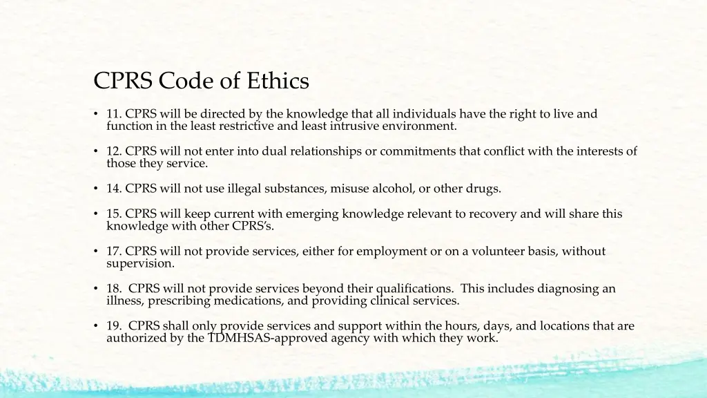 cprs code of ethics 1