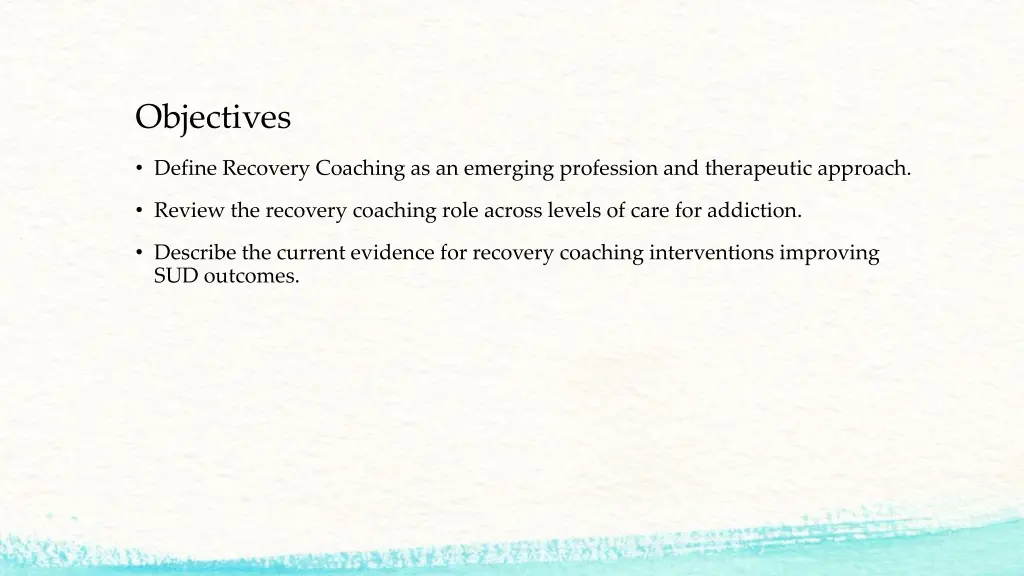 objectives