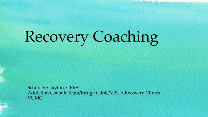 recovery coaching