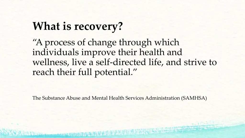 what is recovery