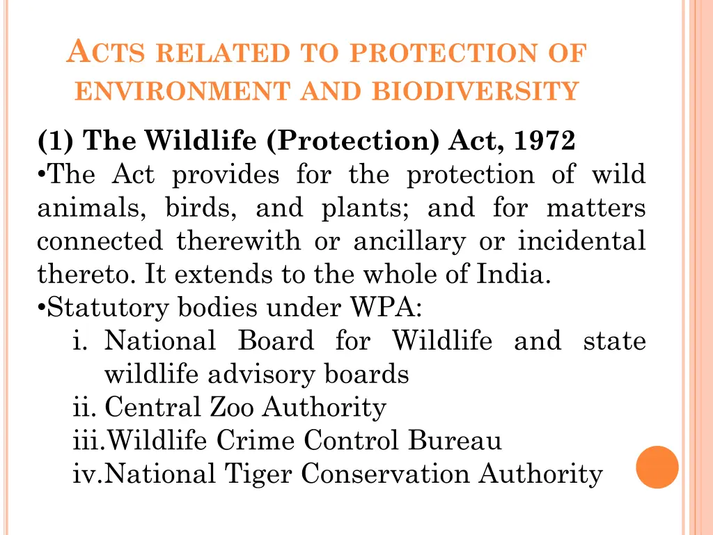 a cts related to protection of environment