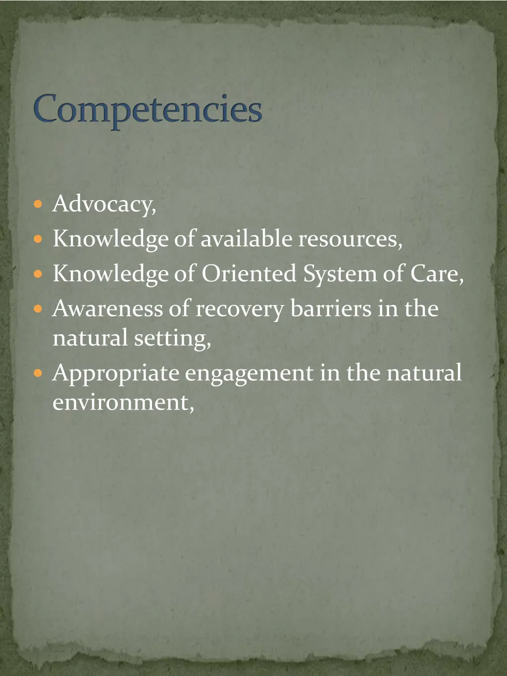 competencies