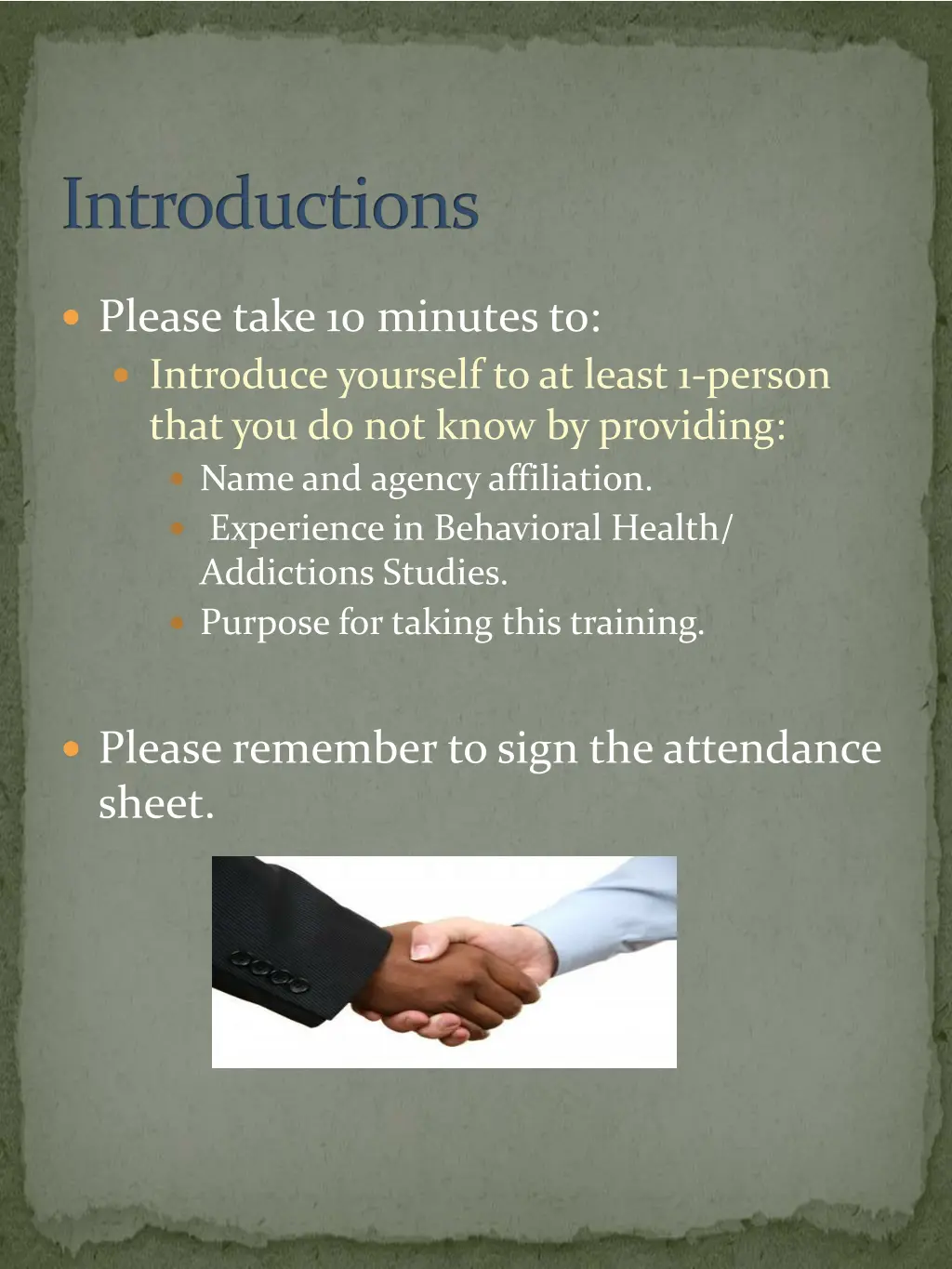 introductions