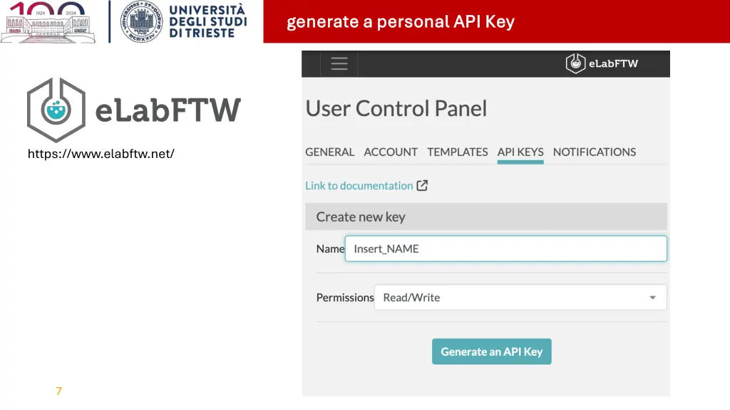 generate a personal api key generate a personal